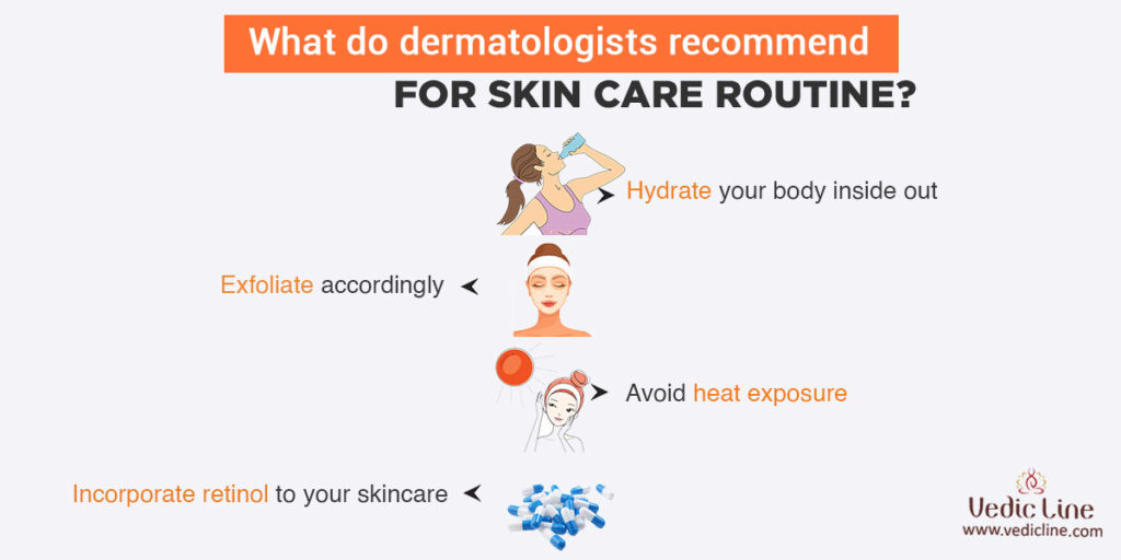 What do dermatologists recommend for skin care routine-Vedicline